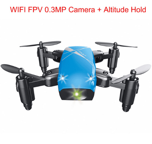 Micro foldable quadcopter drone with WiFi camera and smartphone remote control clip — view 4