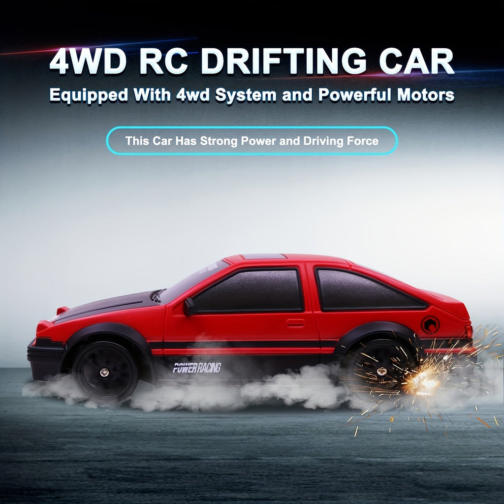 1:24 scale high-speed 4WD remote control car with drift tires and bright LED lights — view 5