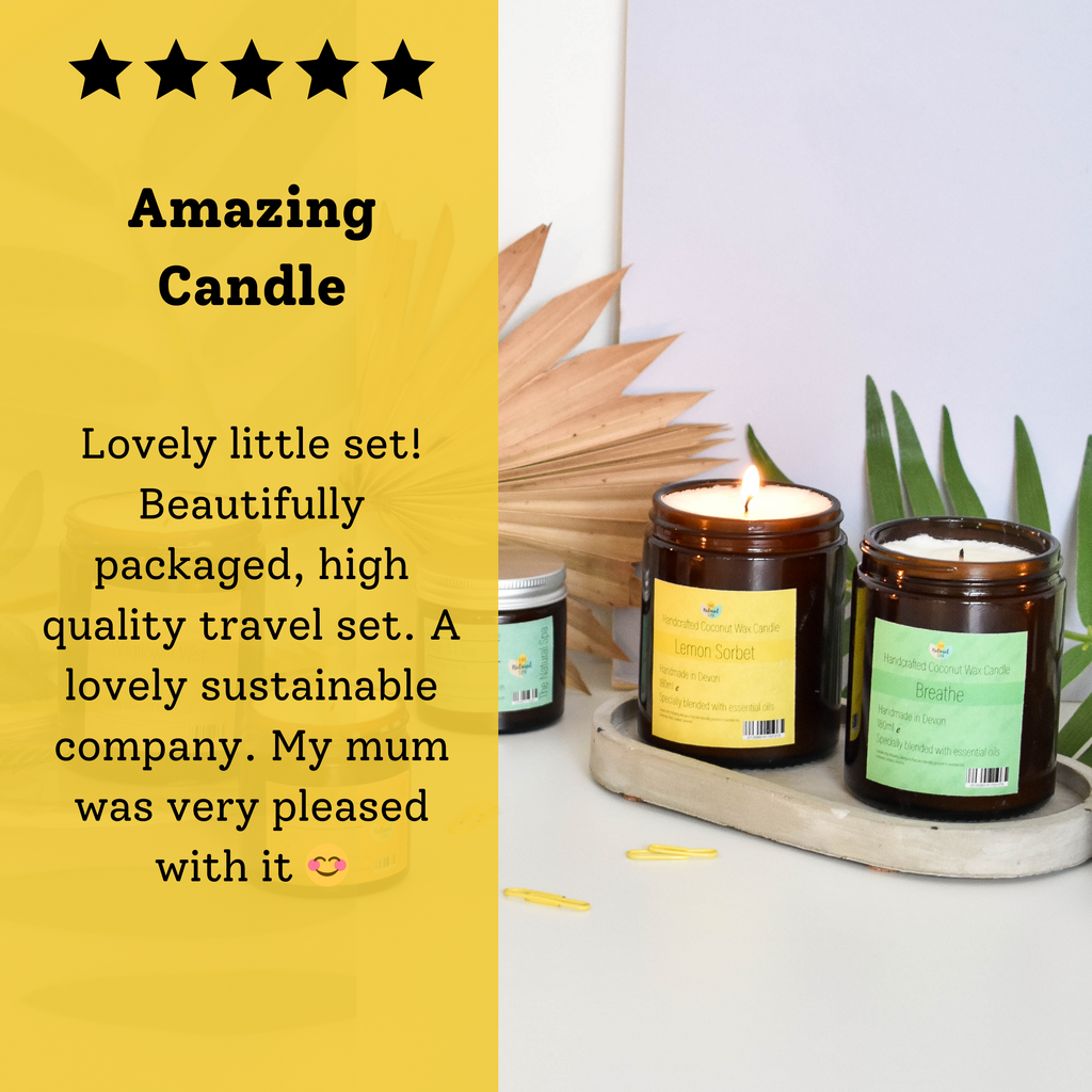 Lemon Sorbet Hand-Poured Coconut Wax Candle | Citrus & Natural Aromatherapy | Vegan, Eco-Friendly Candle | 2 Size Options-4