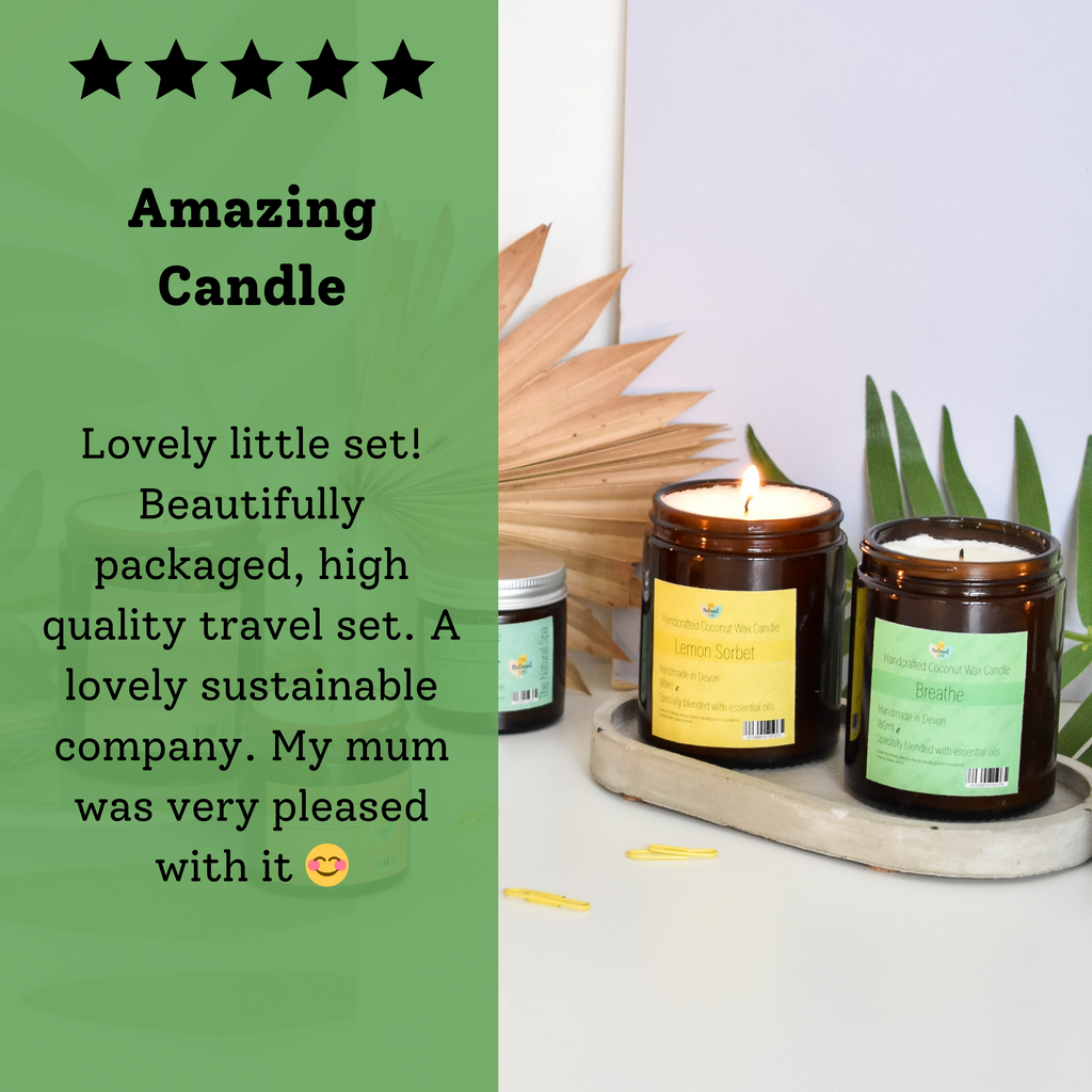Breathe Hand-Poured Coconut Wax Candle | Natural Aromatherapy Candle | 2 Size Options-4