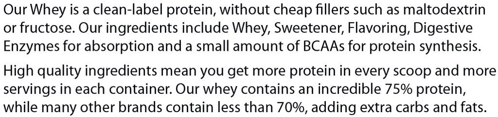 Absolute Whey protein powder tub featuring clean nutrition formula for muscle recovery and growth — view 11