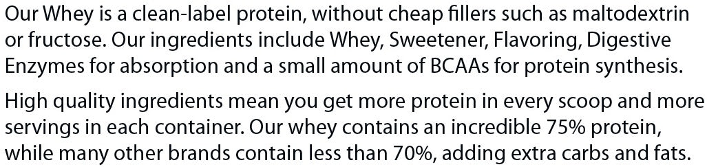 Absolute Whey protein powder tub featuring clean nutrition formula for muscle recovery and growth — view 11