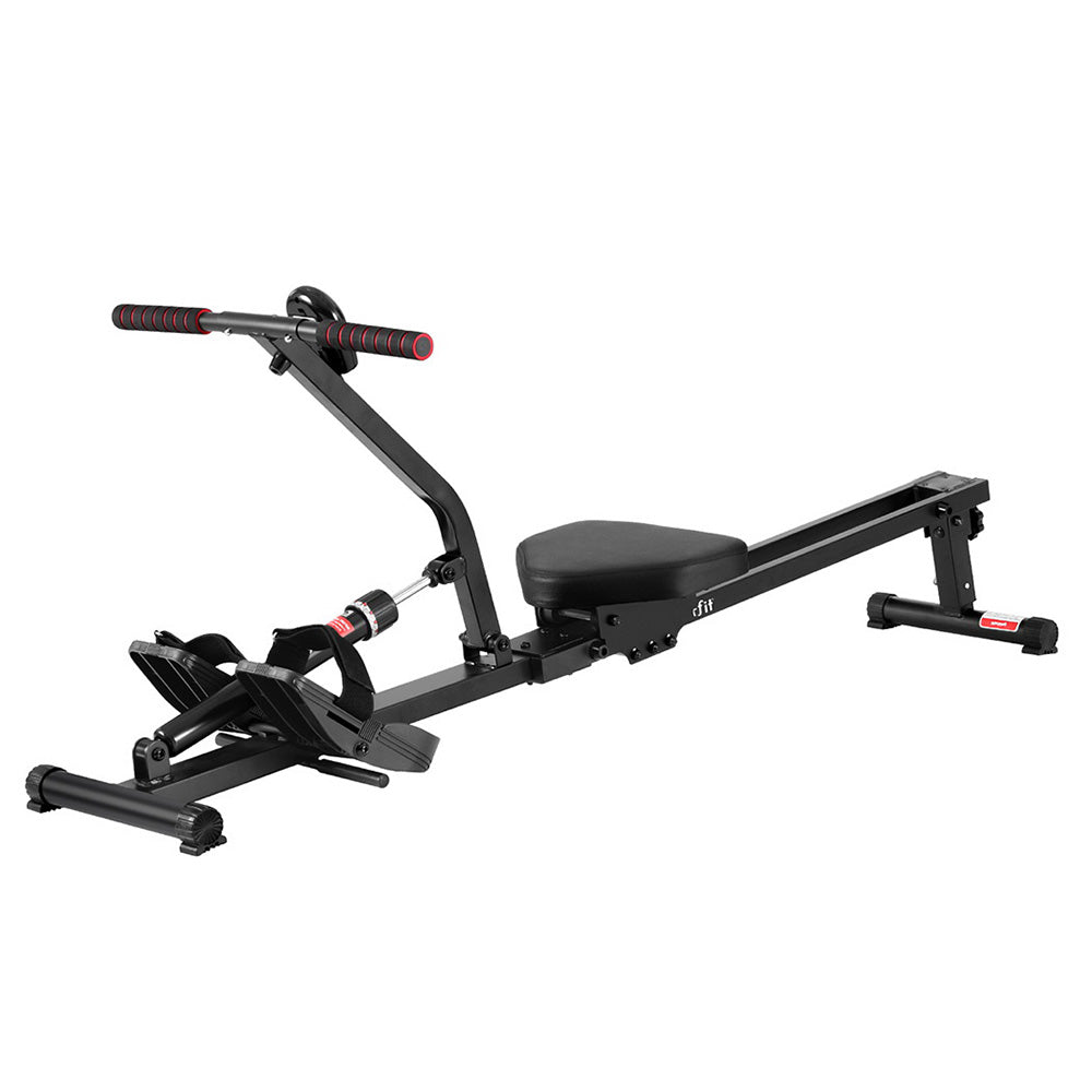 Everfit hydraulic rowing machine with steel glide rail and digital LCD monitor for home gyms