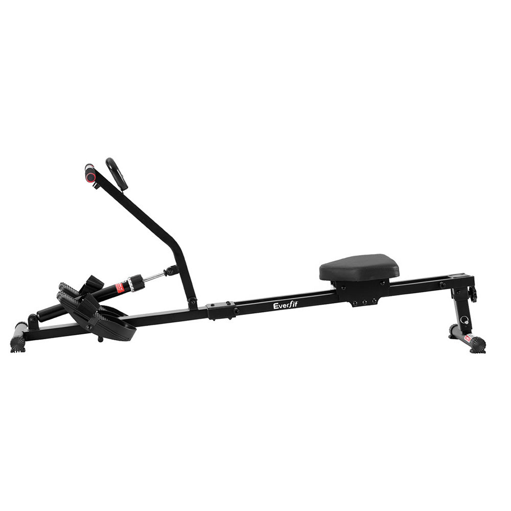 Everfit hydraulic rowing machine with steel glide rail and digital LCD monitor for home gyms — view 3