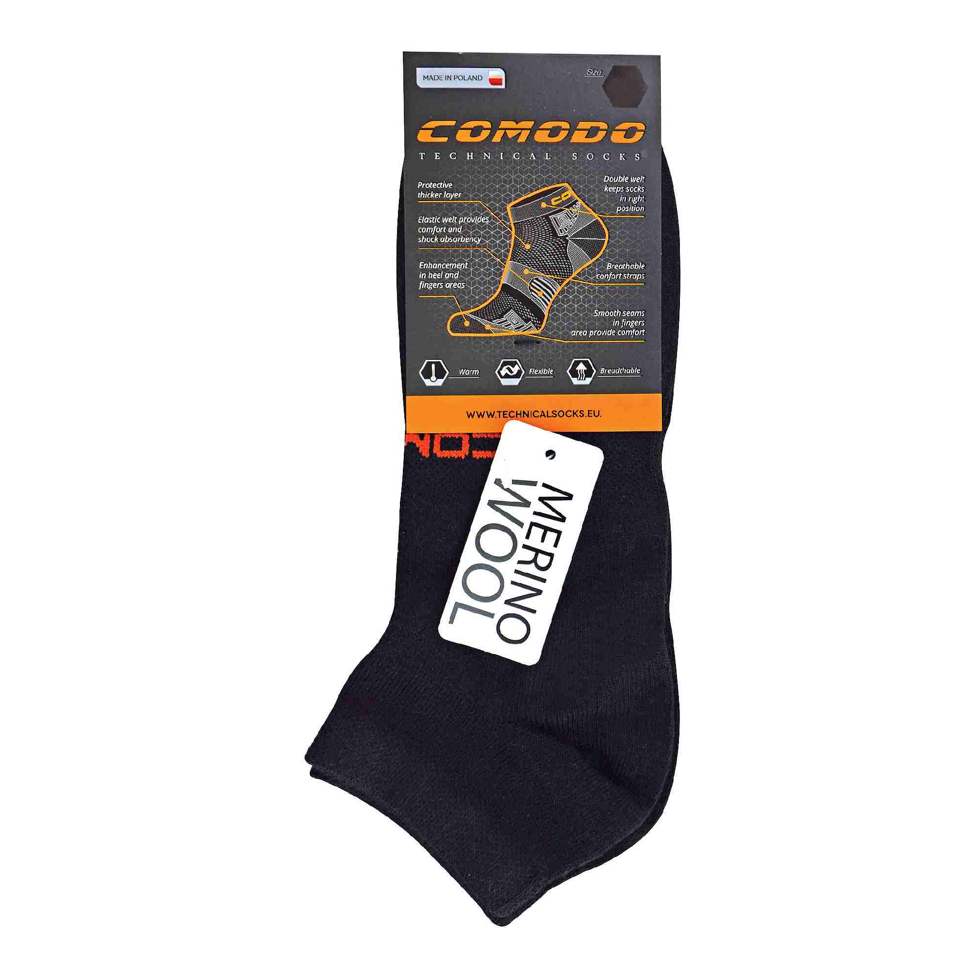 Merino wool low cut ankle running socks for trail sports and athletic outdoor workouts — view 2