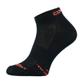 Coolmax ankle running socks, breathable moisture-wicking athletic trainer footwear with antibacterial mesh and silver fibres.