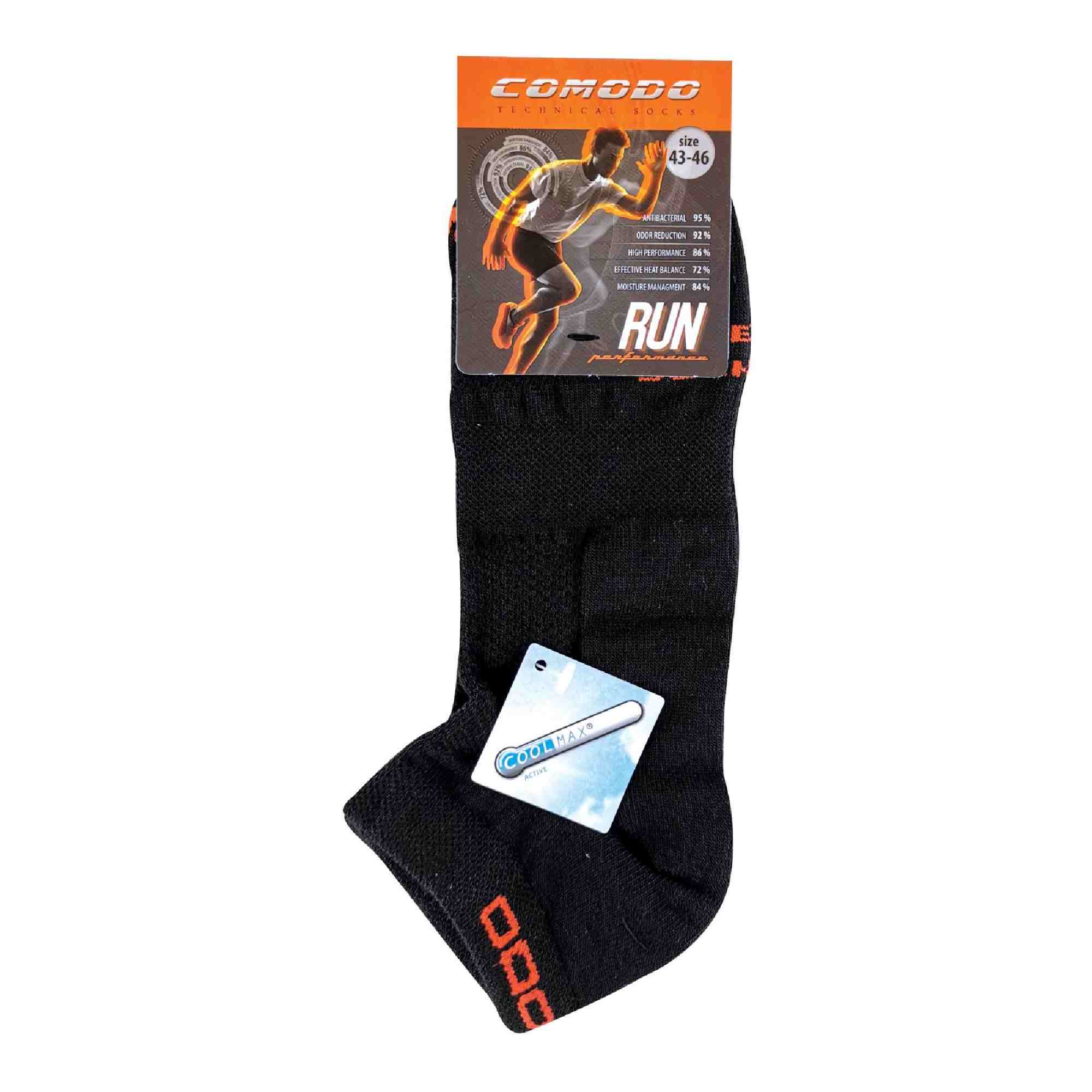 Coolmax ankle running socks, breathable moisture-wicking athletic trainer footwear with antibacterial mesh and silver fibres. — view 2