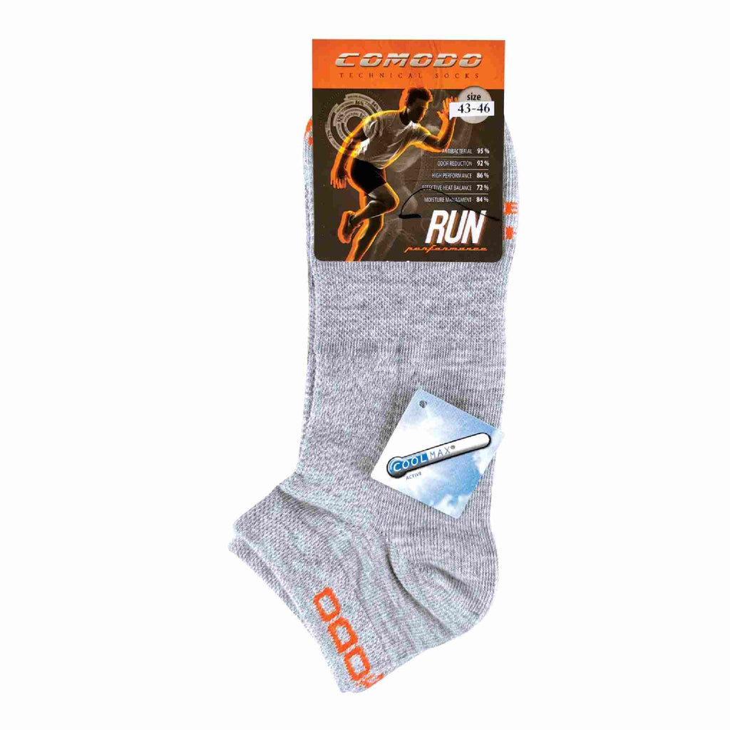 Coolmax ankle running socks, breathable moisture-wicking athletic trainer footwear with antibacterial mesh and silver fibres. — view 4