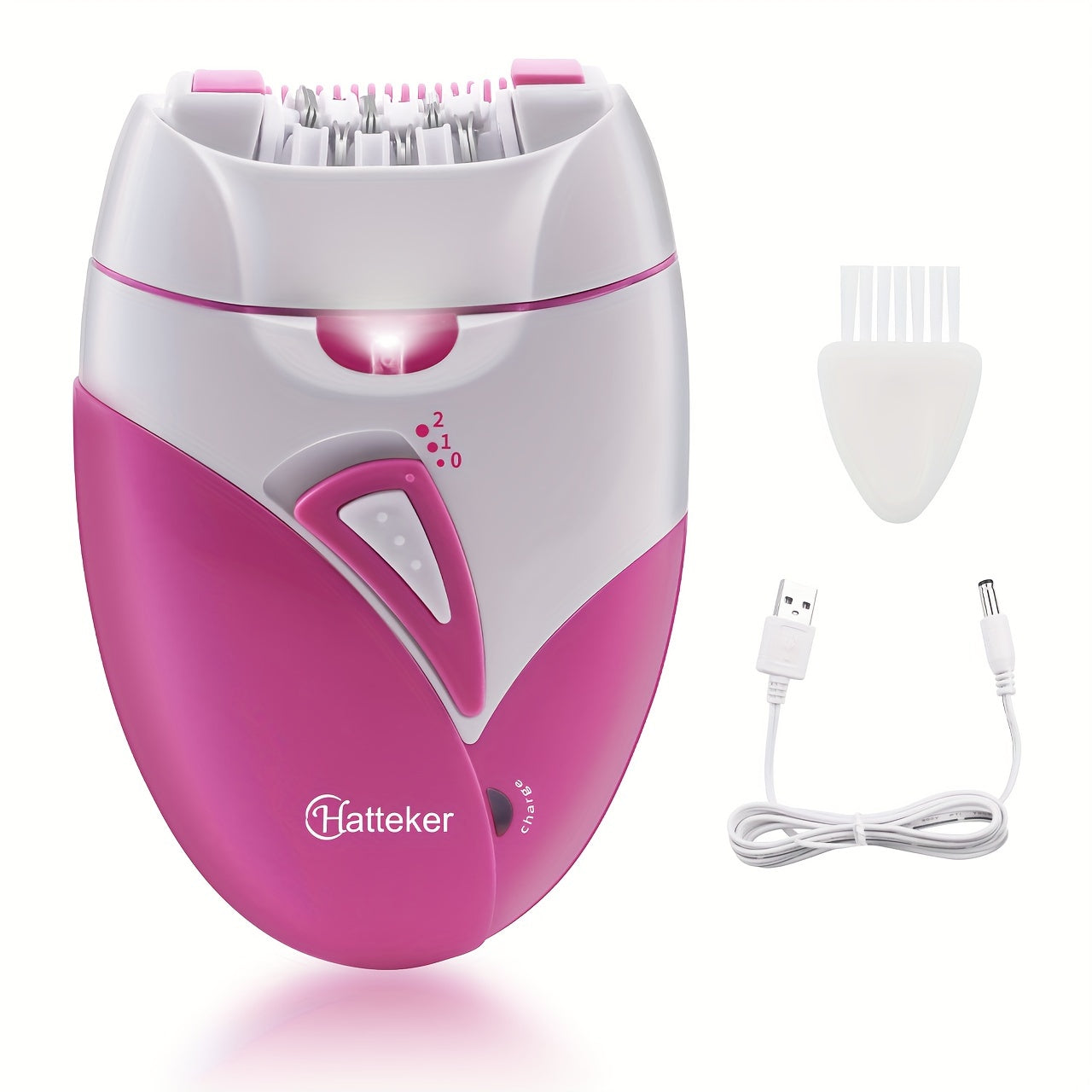 Rechargeable hair removal epilator device with dual speeds and precision backlight for smooth skin grooming. — view 3