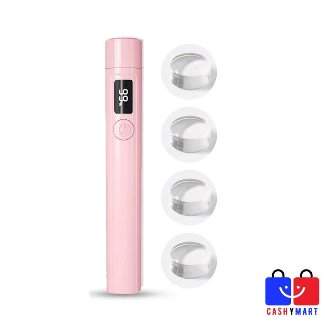 Rechargeable mini UV LED nail lamp with USB charger, stand, and silicone heads. — view 3