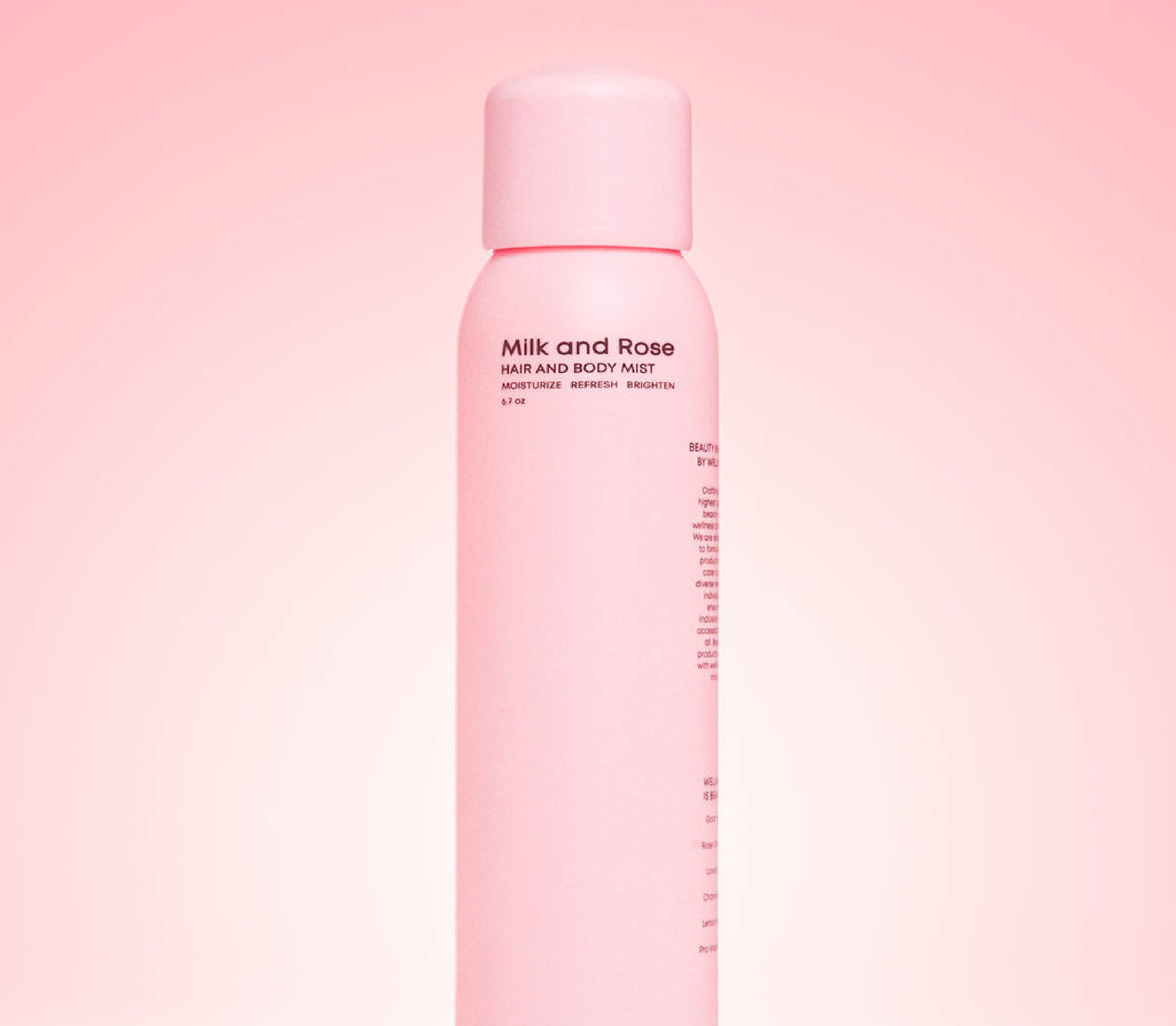 Floral hair and body mist in a 6.7oz bottle with nourishing natural botanical ingredients