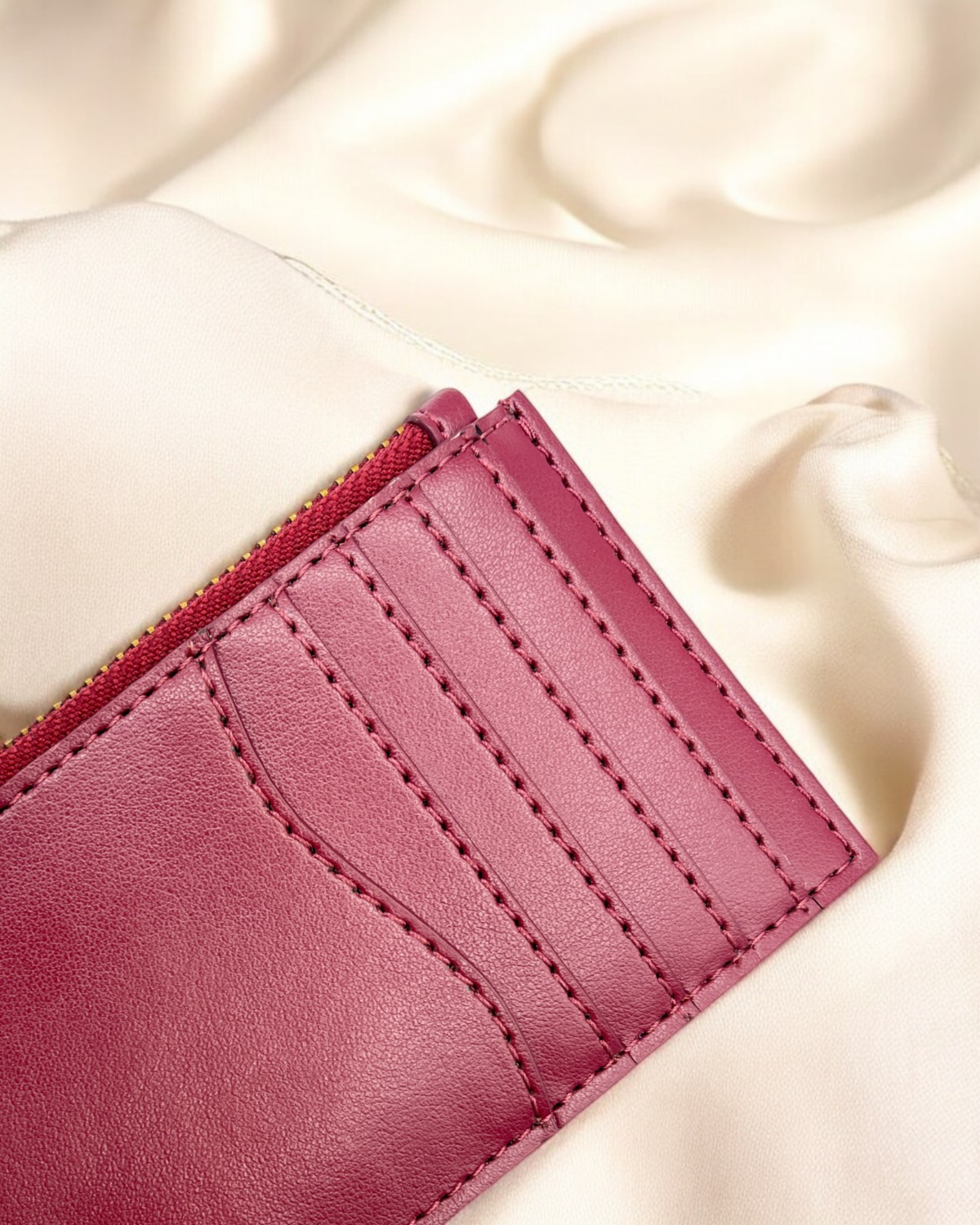 Zipper Card Holder | Apple Leather-3