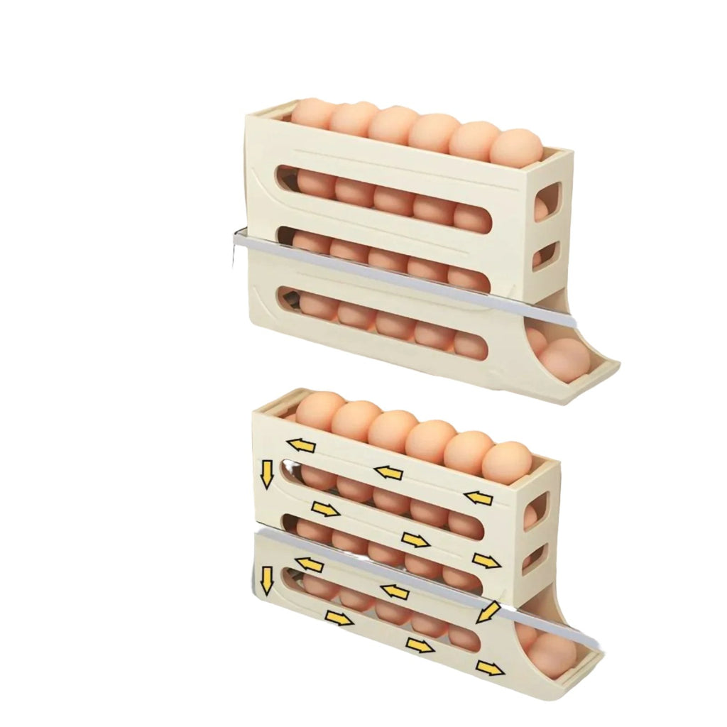Refrigerator 4-Layer Automatic Egg Roller Sliding Tray-2