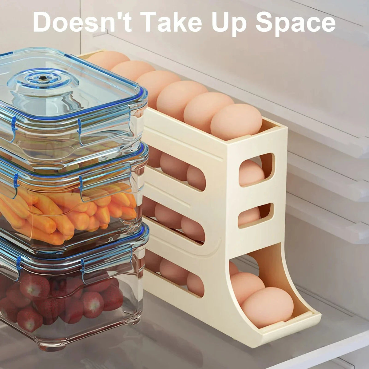 Refrigerator 4-Layer Automatic Egg Roller Sliding Tray-3