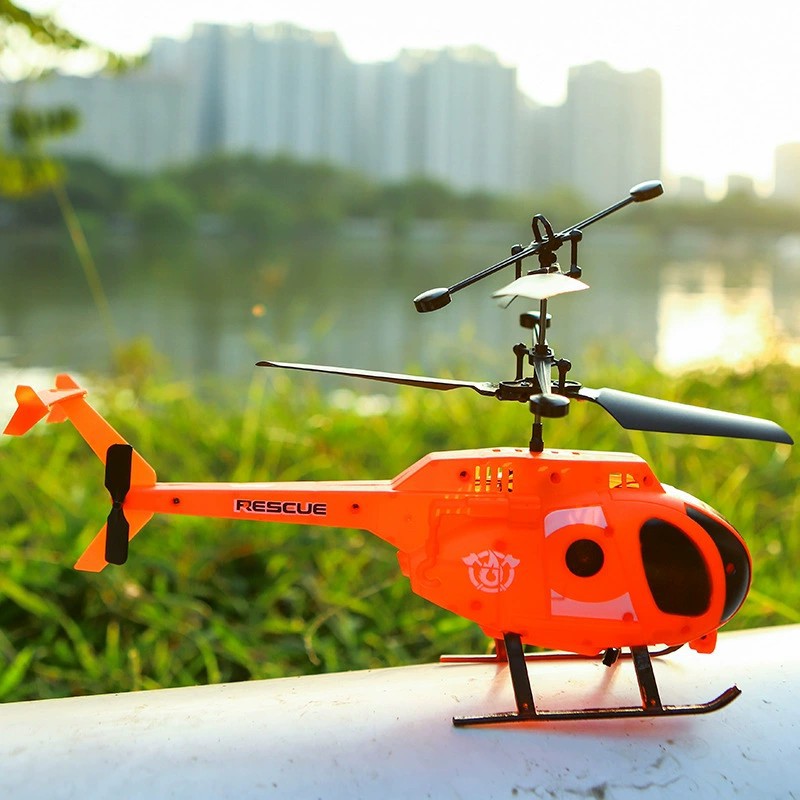 Kids remote control helicopter toy in colorful durable plastic with its infrared remote controller device — view 5