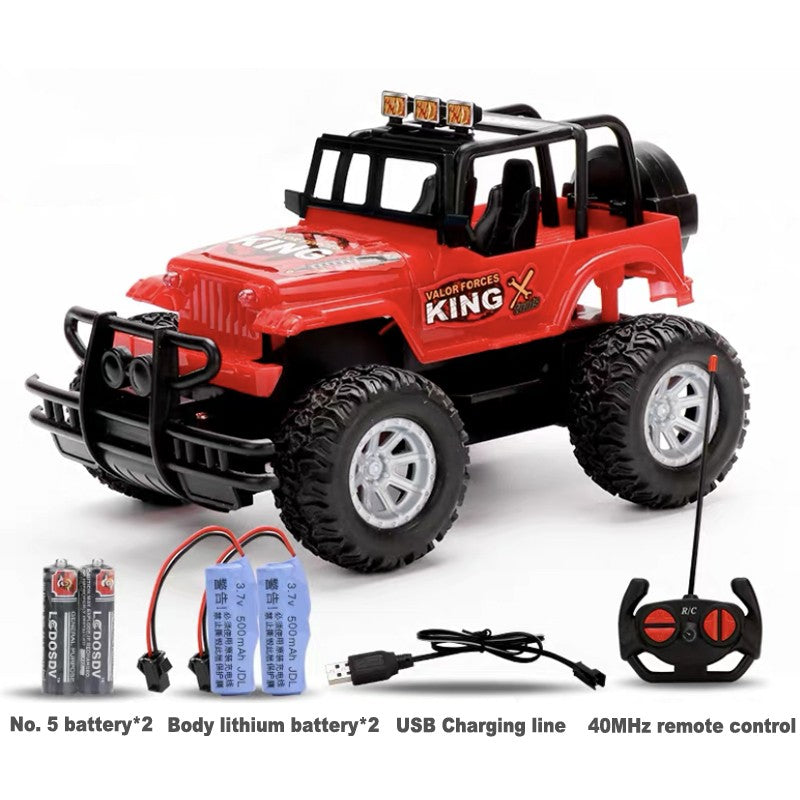 Rechargeable remote control toy car with 40MHz wireless controller and USB charging cable — view 3
