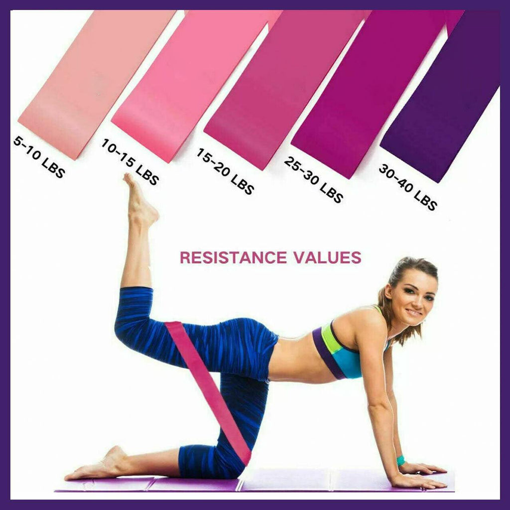 Exercise Resistance Bands Loop Power Strength Training Fitness Yoga Pilates Gym