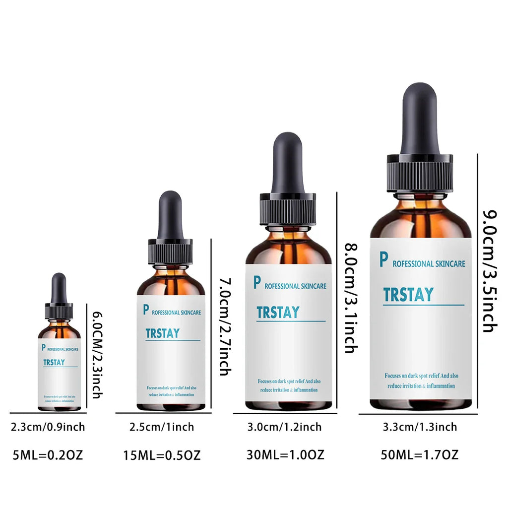 Glass dropper bottle of retinol anti-wrinkle facial serum with vitamin C for bright skin — view 5