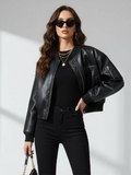 Women's Tribeca retro zipper jacket with stand collar and a loose comfortable fit