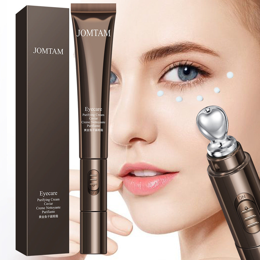 Revitalizing eye cream in a 20g jar, featuring anti-aging collagen and gold extract formulation