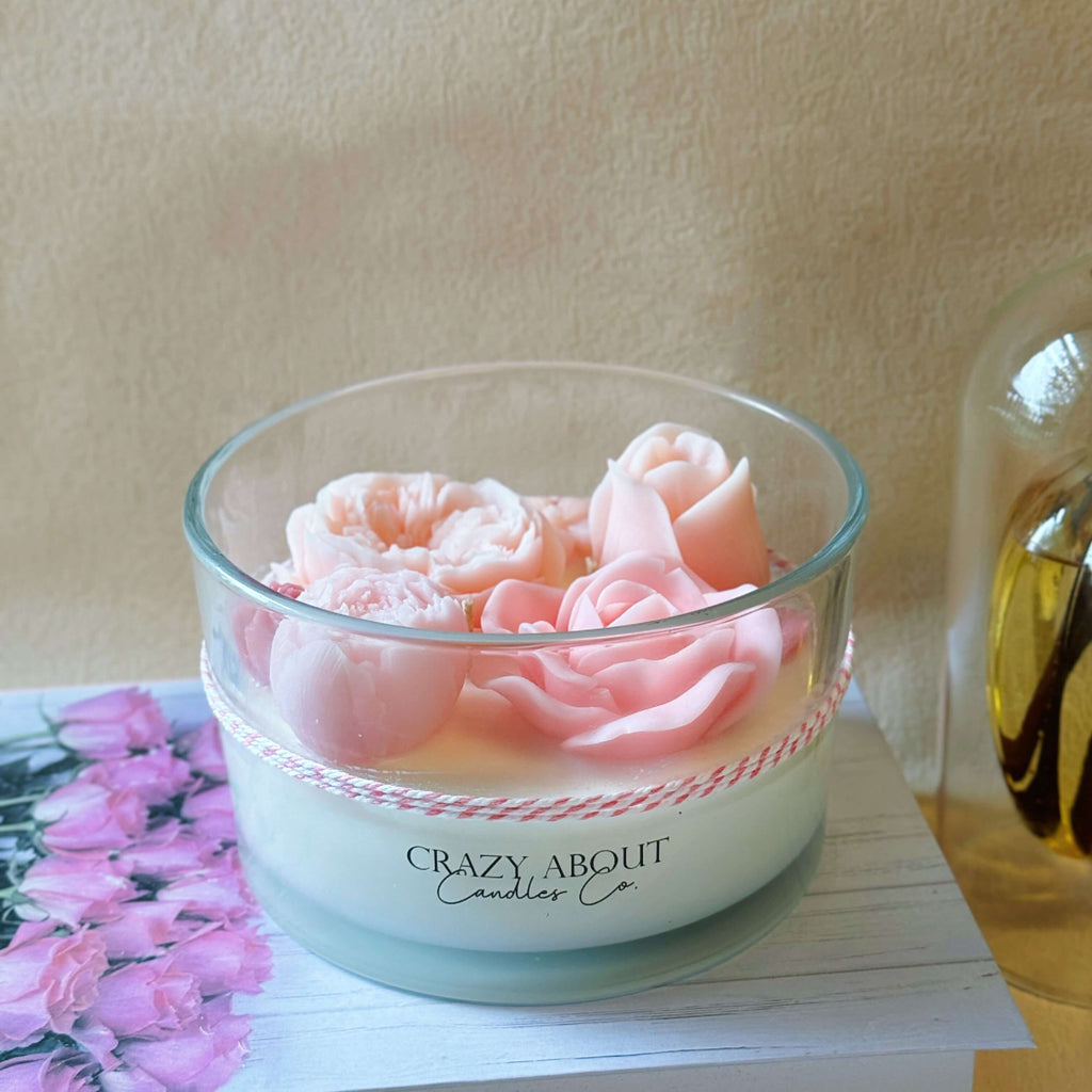 Large Rose-in-a-Jar Soy Candle | 16 oz-4