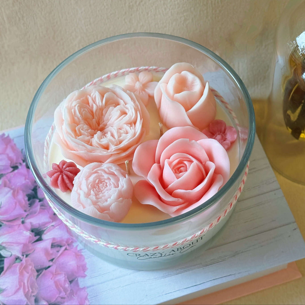 Large Rose-in-a-Jar Soy Candle | 16 oz-3