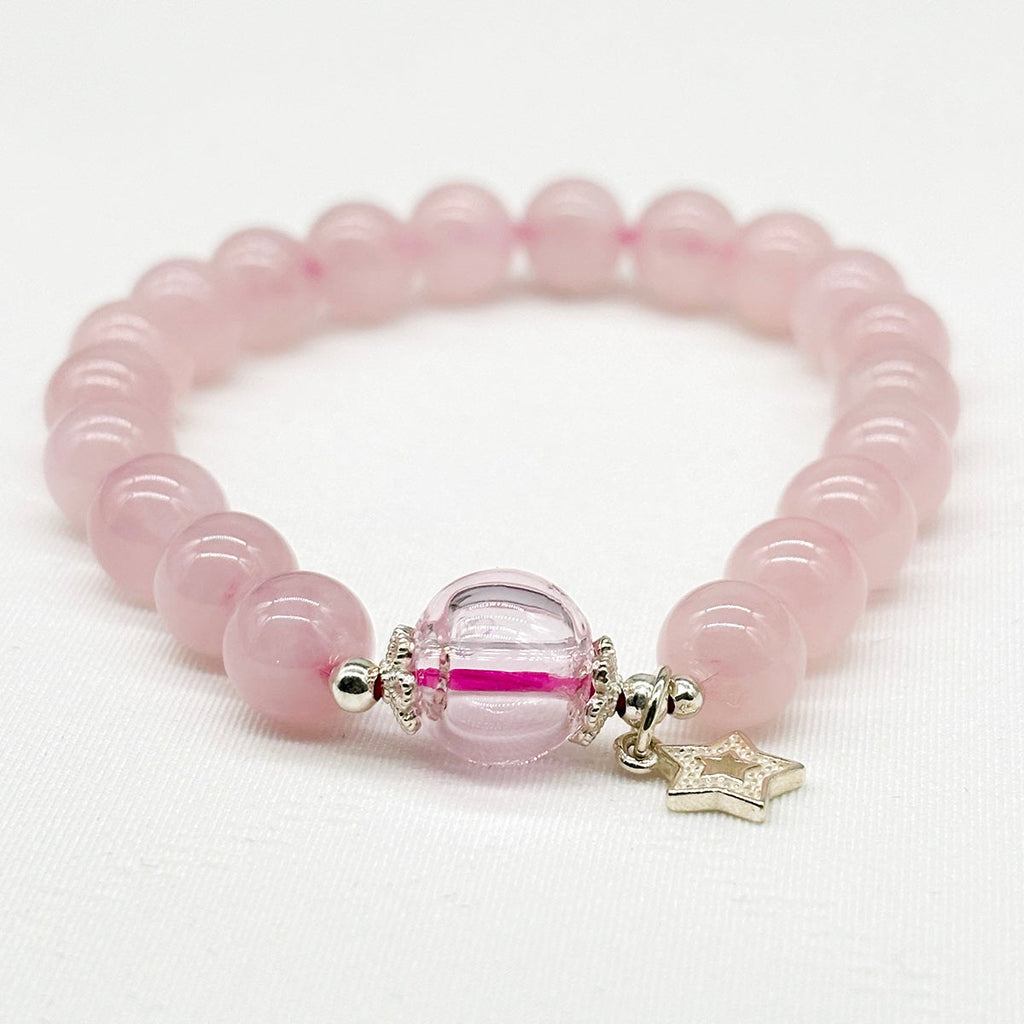 Sterling Silver Crystal Aroma Bracelet - Rose Quartz | Energy & Healing | Diffuser Jewellery-0
