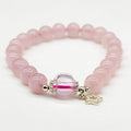Sterling Silver Crystal Aroma Bracelet - Rose Quartz | Energy & Healing | Diffuser Jewellery-0