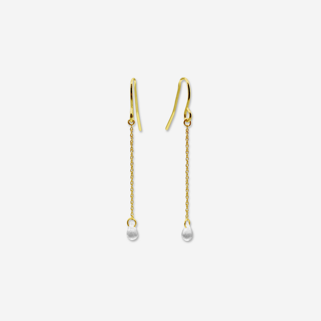Rose Quartz Drop Earrings | 14K Gold Fine Jewelry-0