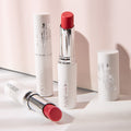 Rosy lipstick collection tube showing vibrant charming red lip color enriched with rose essential oil