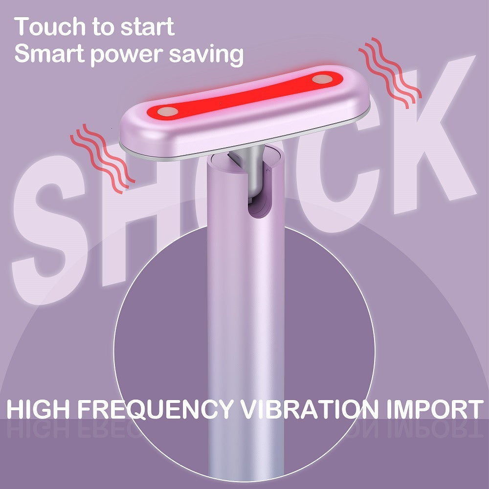 Rotatable EMS facial and neck massager with LED red light therapy in a compact design — view 3