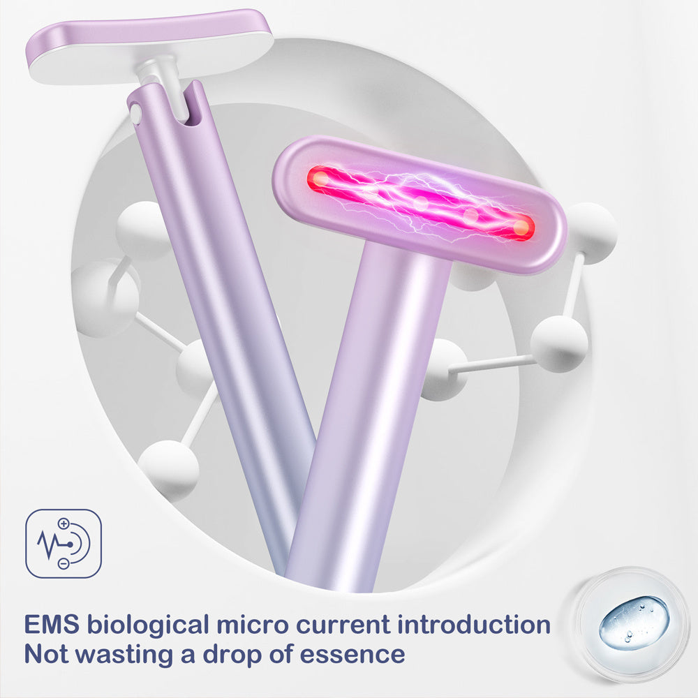 Rotatable EMS facial and neck massager with LED red light therapy in a compact design — view 4