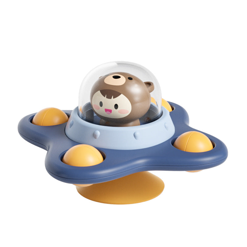 Rotating puppy educational toy, colorful plastic suction cup spinner for toddler high chairs and tables — view 2