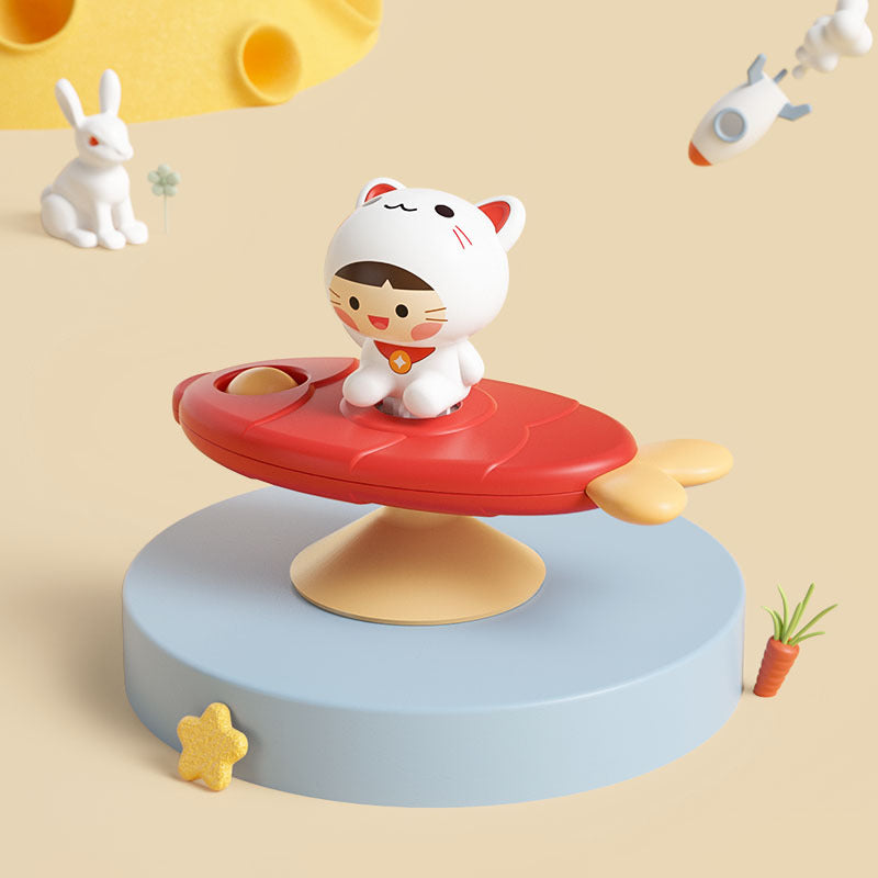 Rotating puppy educational toy, colorful plastic suction cup spinner for toddler high chairs and tables — view 5