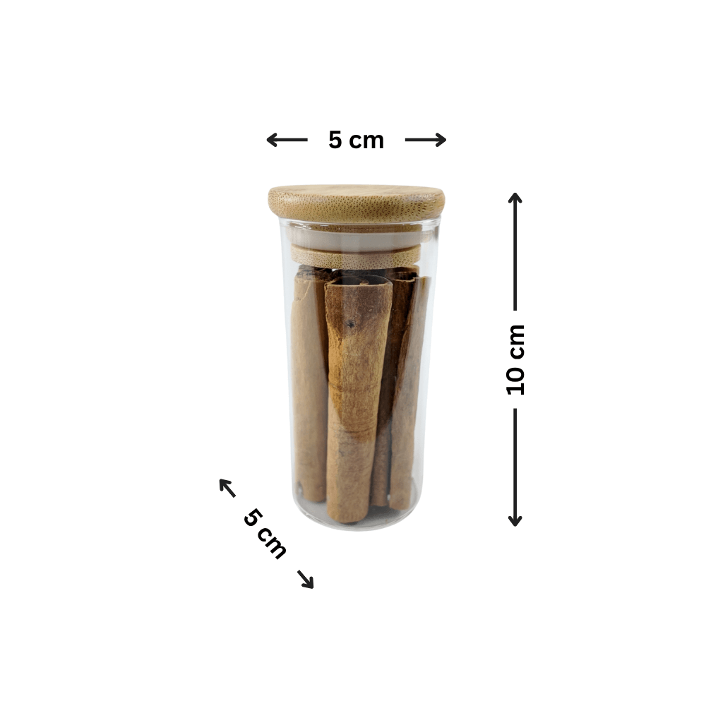 Clear 160ml glass spice jar with natural bamboo lid and airtight silicone seal for pantry organisation — view 5