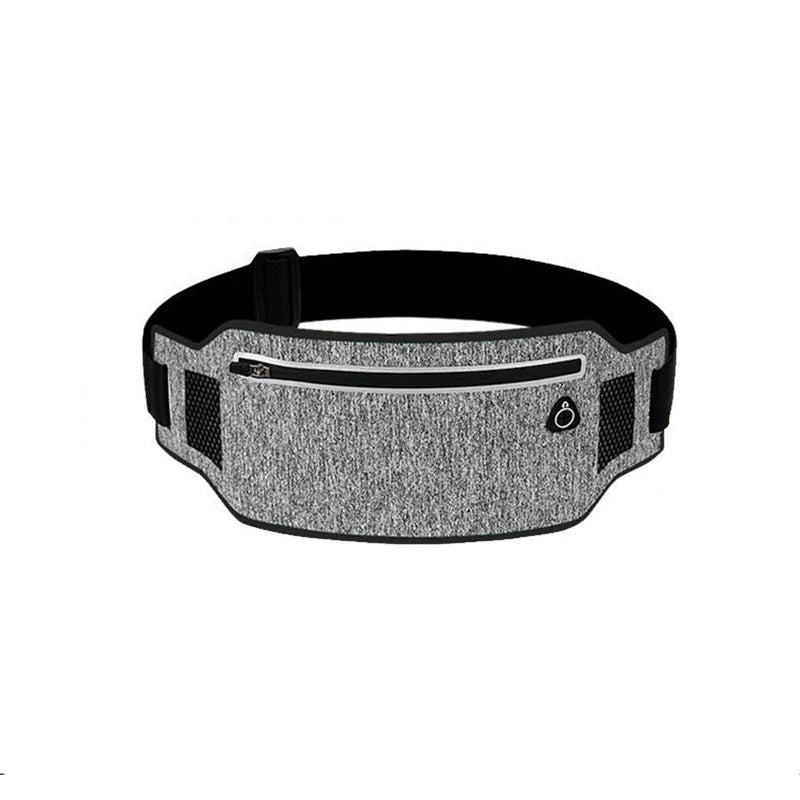 NNEOBA running belt bag sports fanny pack in waterproof lycra with secure zipper and adjustable strap