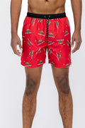 Duplicated Cali Rep print swim shorts with a 5.5 inch inseam and breathable mesh lining