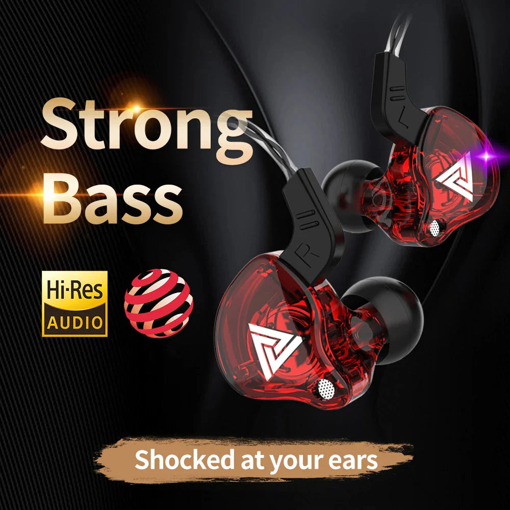 QKZ AK6 3.5mm wired earphones with clear ergonomic earbuds and durable tangle-free cable — view 5