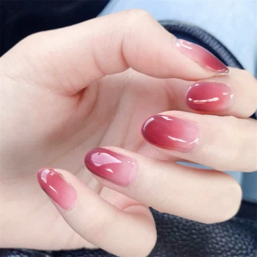 White Small Flower Acrylic Press-On Nails-53