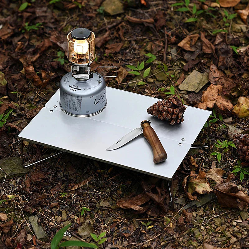 Ultralight outdoor folding table in aluminum alloy for camping picnics and travel — view 5
