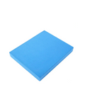 Blue high-density TPE foam balance pad for yoga, core training, and physical therapy.