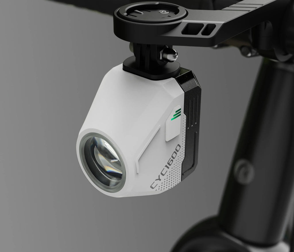 Ultra-bright 1600 lumen bike headlight with wireless remote control and GoPro compatible mounting bracket — view 3