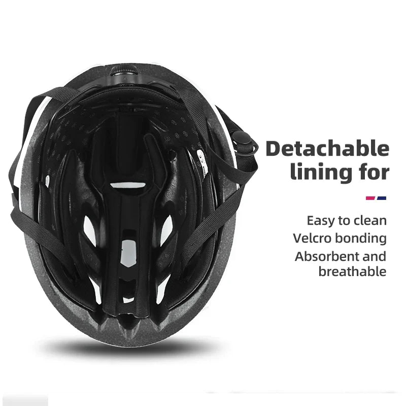 Red lightweight racing-inspired adult bicycle helmet with adjustable dial and aerodynamic vents — view 3