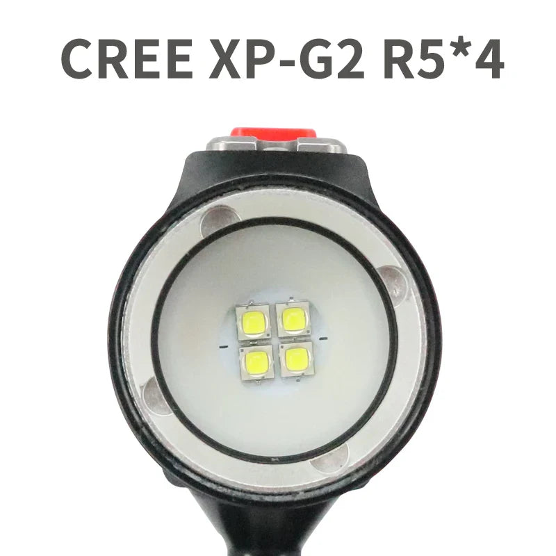 Black ARCHON S14V scuba diving video light with aircraft-grade aluminum body and waterproof lens — view 2