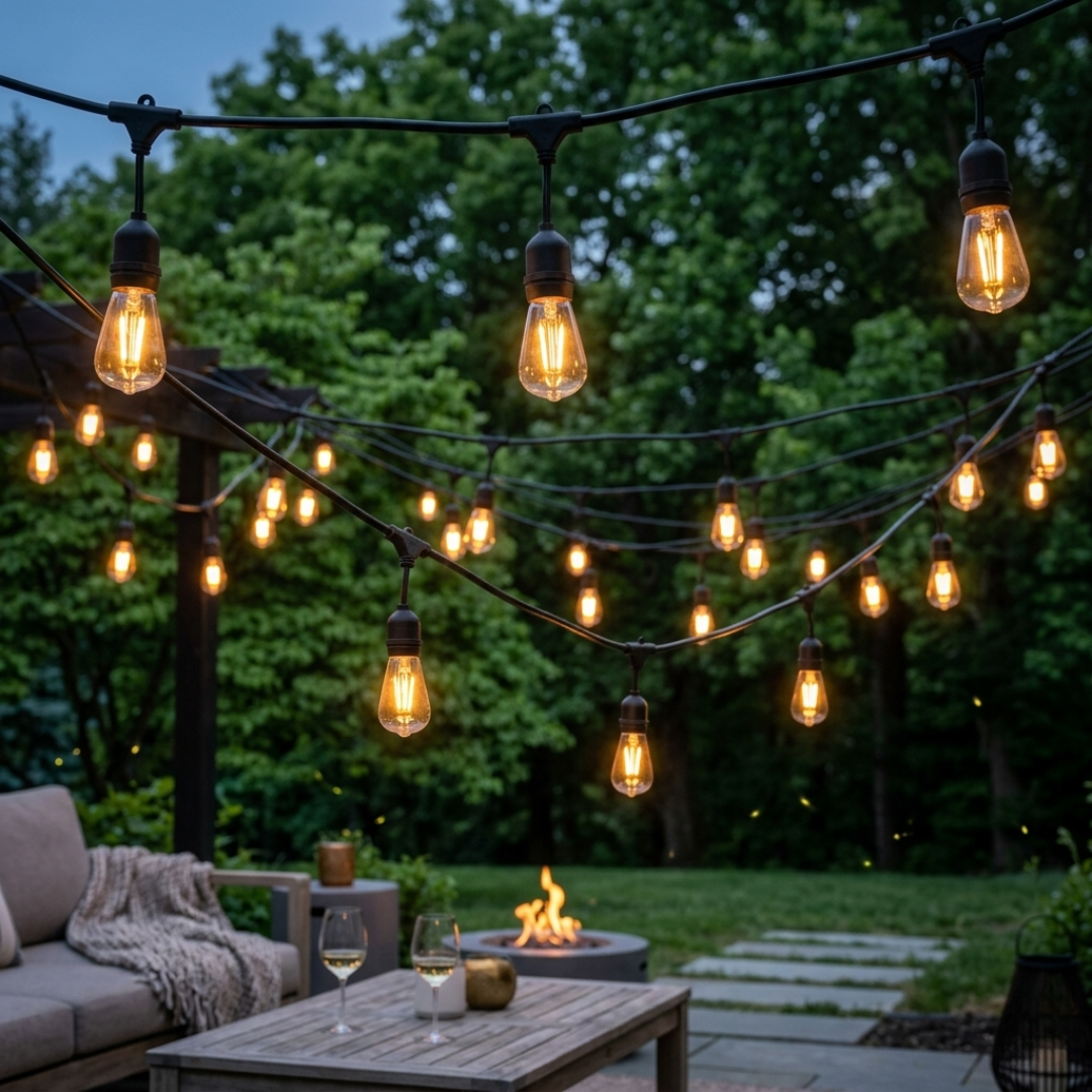 S14 shatterproof LED bulb with standard E27 base for waterproof outdoor string lighting and patios — view 5