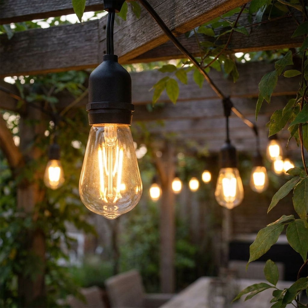 S14 shatterproof LED bulb with standard E27 base for waterproof outdoor string lighting and patios — view 2