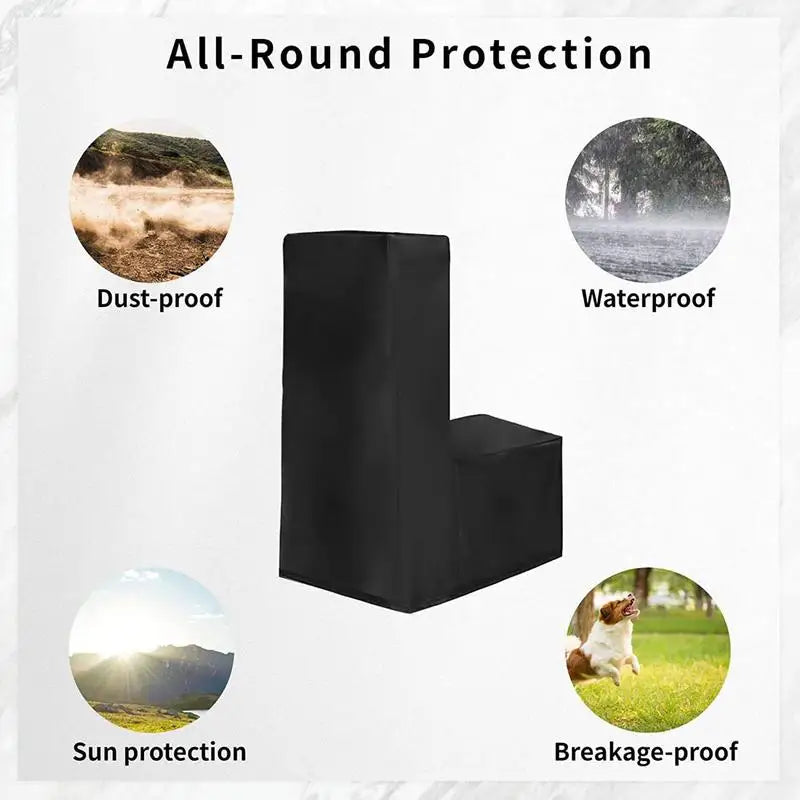 Black heavy duty treadmill cover made of waterproof Oxford cloth protecting home gym exercise equipment — view 2