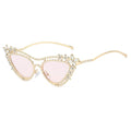 Daring Rhinestone Cat Eye Sunglasses-5
