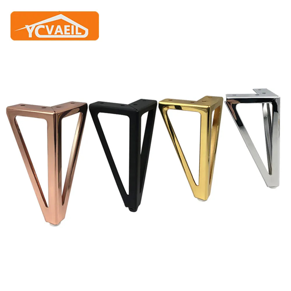 Set of four 15cm thickened iron metal replacement legs for sofas and cabinets — view 5