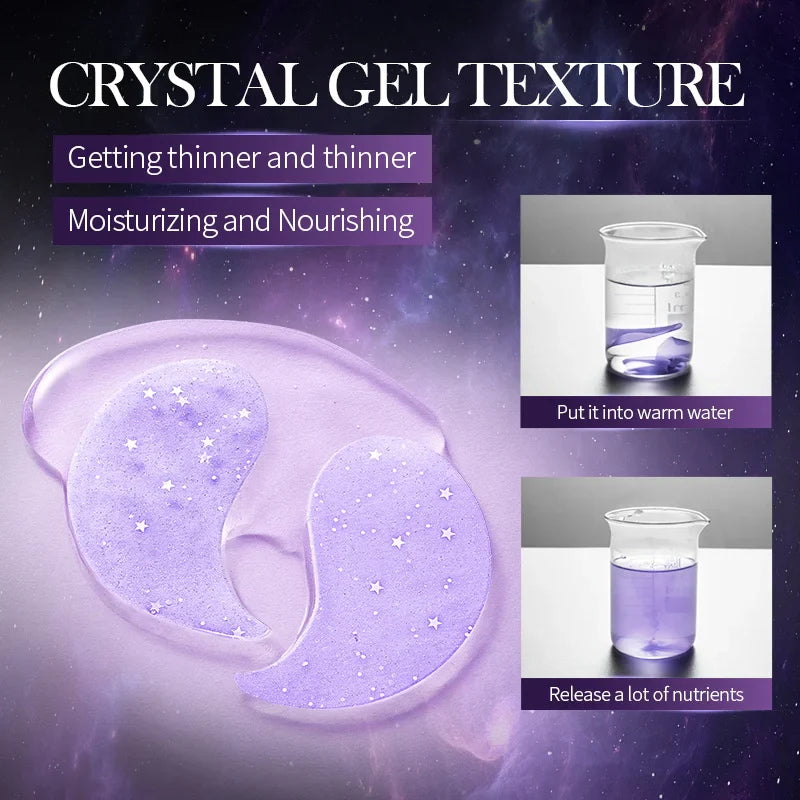 Jar of sixty grape crystal collagen under eye patches for dark circles and wrinkle reduction — view 3